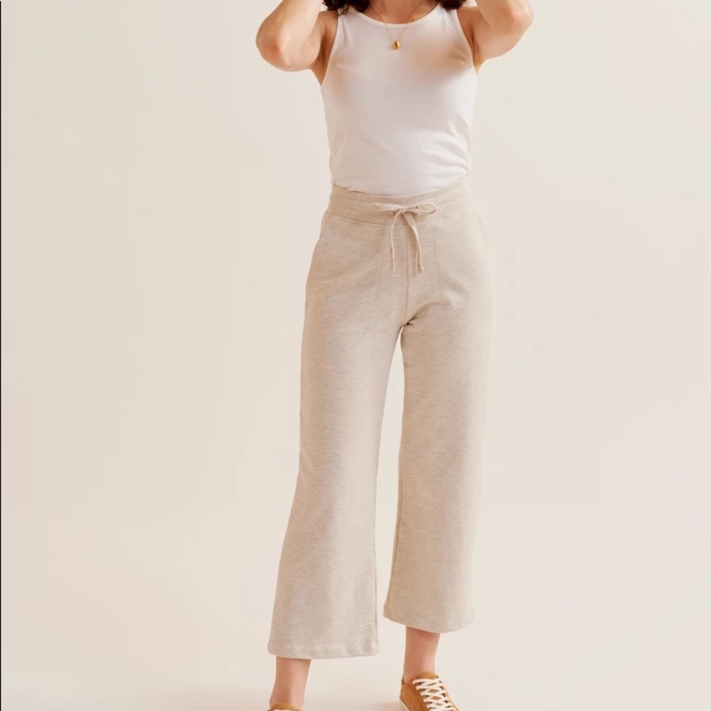 Kotn dusty blue culotte sweatpants - Picture 3 of 5